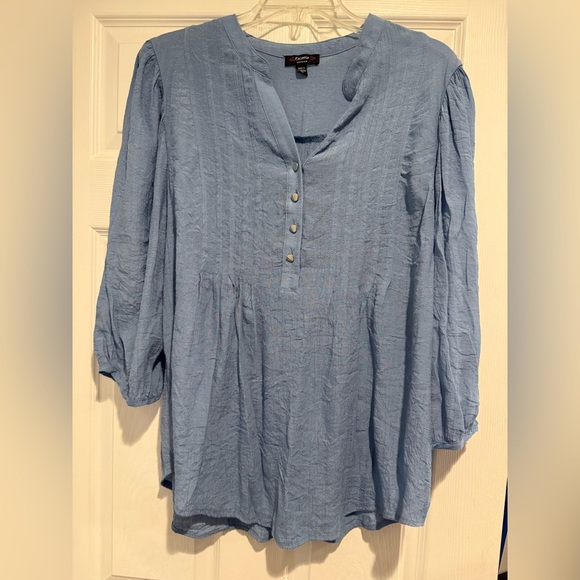 Cocomo Women's Light Blue Blouse size 1x Pre-owned - Picture 1 of 6